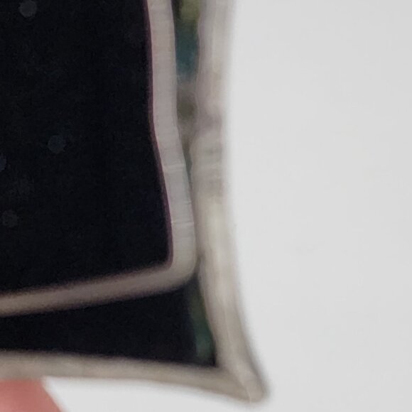 Miniature Vintage Style Pewter Floral Picture Frame Fabric Insert 1.5x2" - Picture 11 of 12